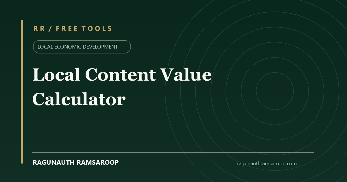 Local Content Value Calculator share preview