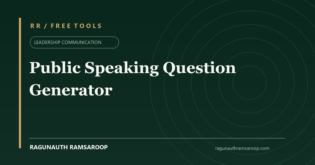 Public Speaking Question Generator share preview