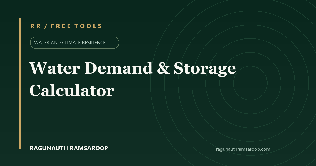 Water Demand & Storage Calculator share preview